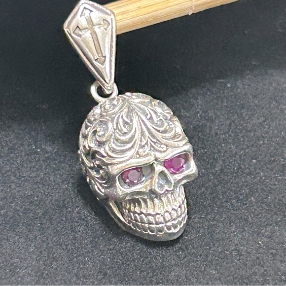 Genuine rubies Sterling  Silver 925 necklace - Picture 9 of 10